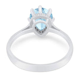 Art Deco Pear Teardrop Natural Stone Ring