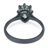 Art Deco Pear Teardrop Natural Stone Ring