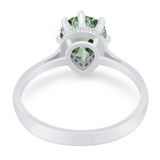 Art Deco Pear Teardrop Natural Stone Ring