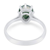 Art Deco Pear Teardrop Natural Stone Ring