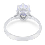 Art Deco Pear Teardrop Natural Stone Ring