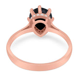 Art Deco Pear Teardrop Natural Stone Ring