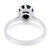 Art Deco Pear Teardrop Natural Stone Ring