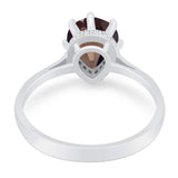 Art Deco Pear Teardrop Natural Stone Ring