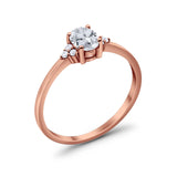 Vintage Style Oval Natural Stone Trillium Ring