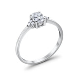 Vintage Style Oval Natural Stone Trillium Ring