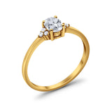 Vintage Style Oval Natural Stone Trillium Ring