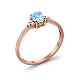 Vintage Style Oval Natural Stone Trillium Ring