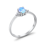 Vintage Style Oval Natural Stone Trillium Ring