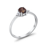 Vintage Style Oval Natural Stone Trillium Ring