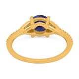 Art Deco Round Natural Stone Cluster Ring