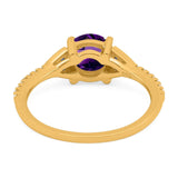 Art Deco Round Natural Stone Cluster Ring