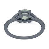 Art Deco Round Natural Stone Cluster Ring