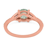 Art Deco Round Natural Stone Cluster Ring