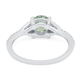 Art Deco Round Natural Stone Cluster Ring