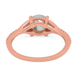 Art Deco Round Natural Stone Cluster Ring