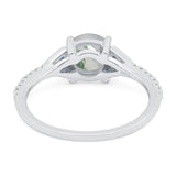 Art Deco Round Natural Stone Cluster Ring