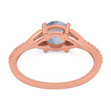 Art Deco Round Natural Stone Cluster Ring