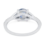 Art Deco Round Natural Stone Cluster Ring