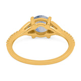 Art Deco Round Natural Stone Cluster Ring