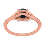 Art Deco Round Natural Stone Cluster Ring