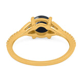 Art Deco Round Natural Stone Cluster Ring