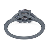 Art Deco Round Natural Stone Cluster Ring