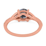 Art Deco Round Natural Stone Cluster Ring