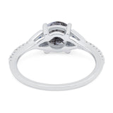 Art Deco Round Natural Stone Cluster Ring