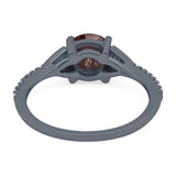 Art Deco Round Natural Stone Cluster Ring