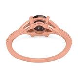 Art Deco Round Natural Stone Cluster Ring