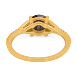 Art Deco Round Natural Stone Cluster Ring