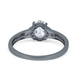 Art Deco Oval Natural Stone Wedding Ring