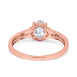 Art Deco Oval Natural Stone Wedding Ring