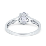 Art Deco Oval Natural Stone Wedding Ring