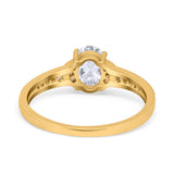 Art Deco Oval Natural Stone Wedding Ring