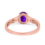 Art Deco Oval Natural Stone Wedding Ring