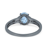 Art Deco Oval Natural Stone Wedding Ring