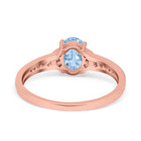 Art Deco Oval Natural Stone Wedding Ring