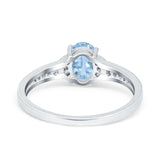 Art Deco Oval Natural Stone Wedding Ring