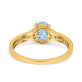 Art Deco Oval Natural Stone Wedding Ring