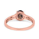 Art Deco Oval Natural Stone Wedding Ring