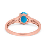 Art Deco Oval Natural Stone Wedding Ring