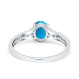 Art Deco Oval Natural Stone Wedding Ring