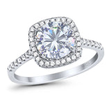 Art Deco Round Natural Stone Wedding Ring