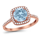 Art Deco Round Natural Stone Wedding Ring