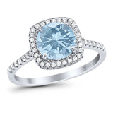 Art Deco Round Natural Stone Wedding Ring