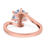 Art Deco Round Natural Stone Twisted Ring