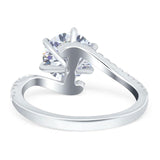 Art Deco Round Natural Stone Twisted Ring