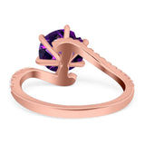 Art Deco Round Natural Stone Twisted Ring